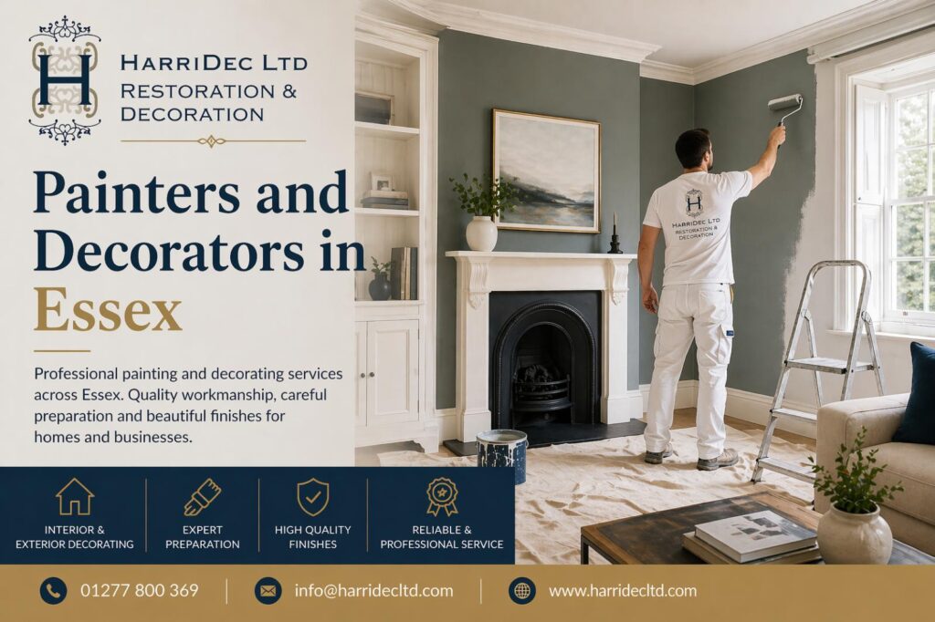 Painters and decorators in Essex providing interior painting and decorating services by HarriDec Ltd
